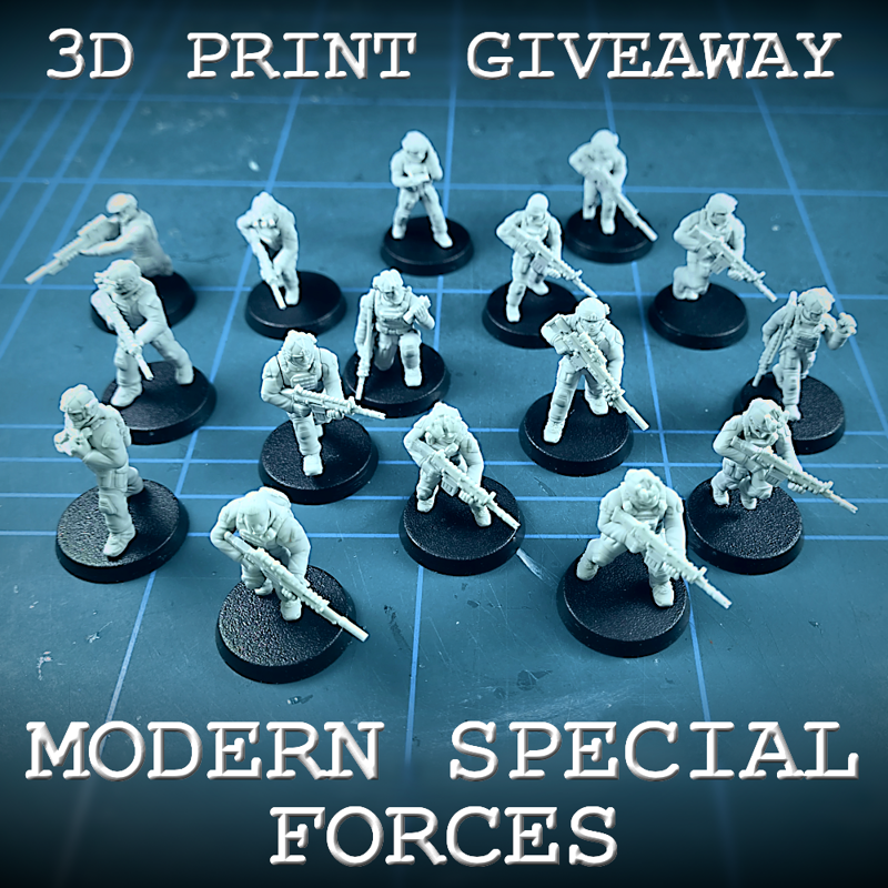 28mm Modern Special Forces - 3D Printed Miniatures Giveaway!